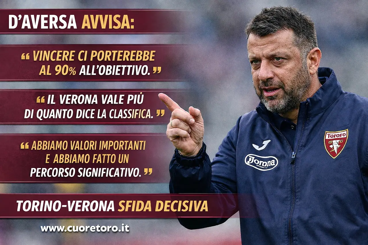 La conferenza stampa di D'Aversa alla vigilia di Torino Hellas Verona