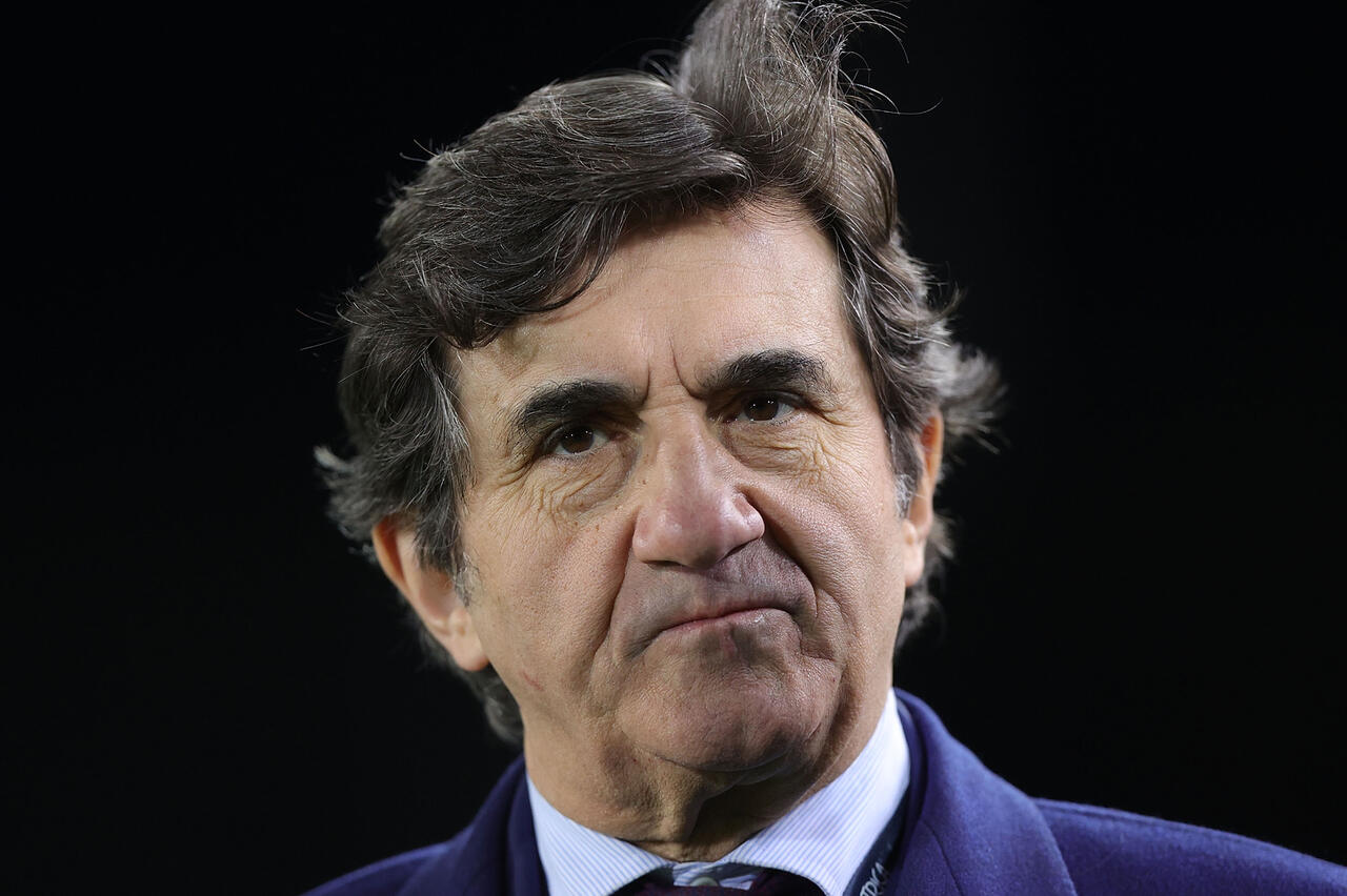 Urbano Cairo president of Torino FC reacts during the Serie A TIM match between Empoli FC and Torino FC - Serie A TIM at Stadio Carlo Castellani on April 6, 2024 in Empoli, Italy.