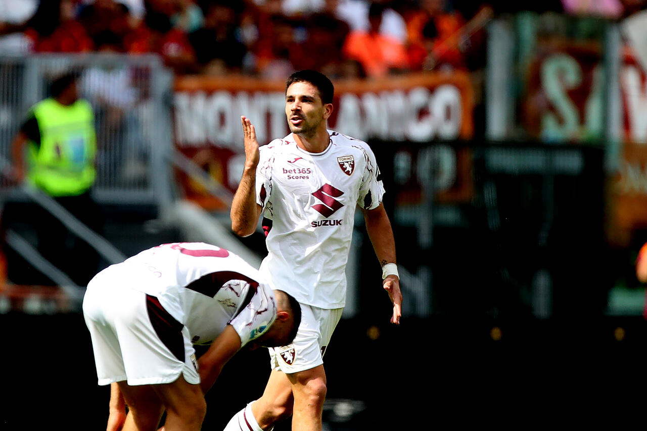 Giovanni Simeone, attaccante del Torino a segno nella sfida di campionato contro la Roma