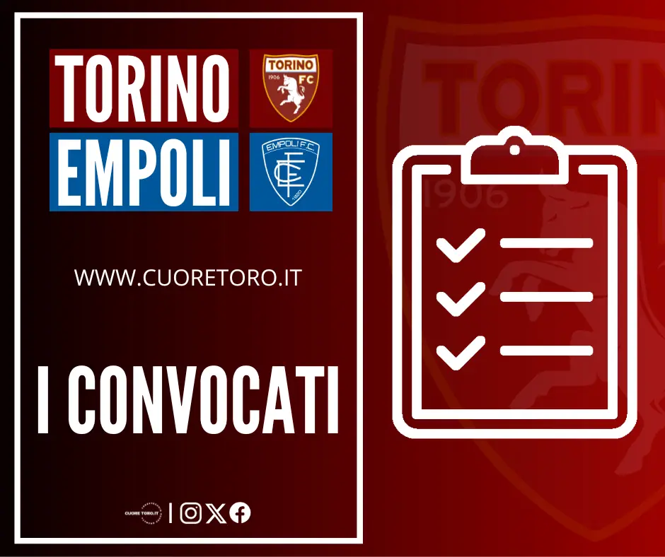 Torino Empoli - I convocati