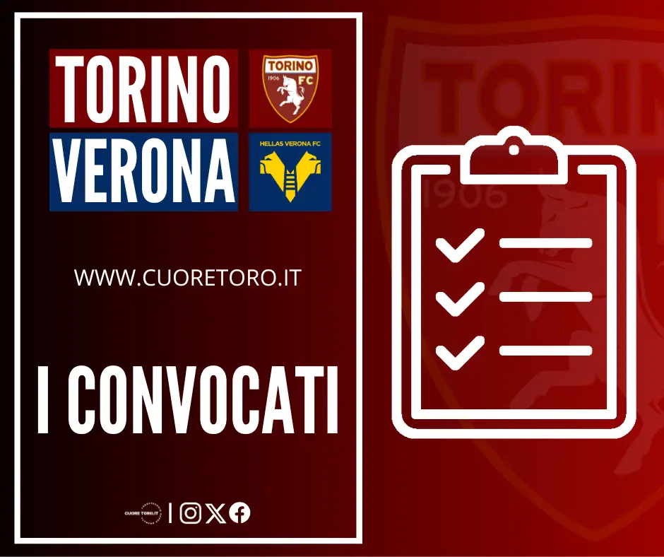 Torino Hellas Verona - I convocati