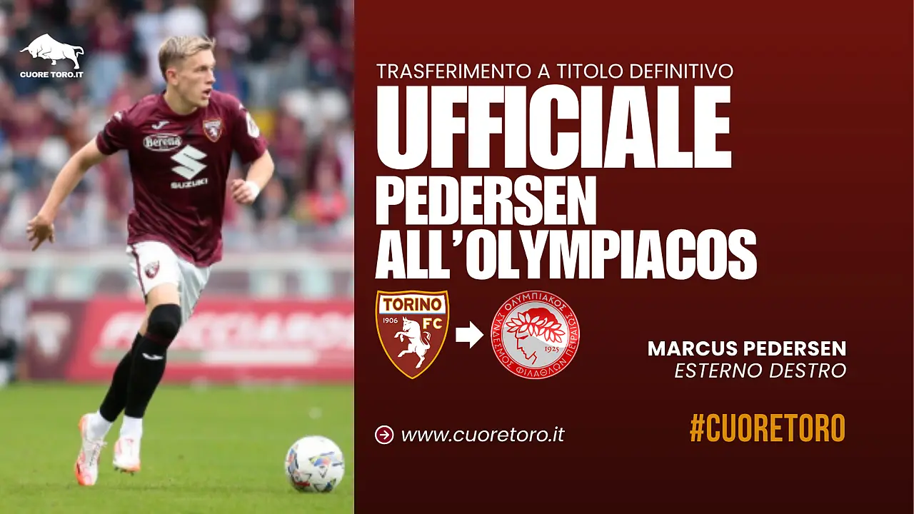 Ufficiale Marcus Pedersen dal Torino FC all'Olympiacos