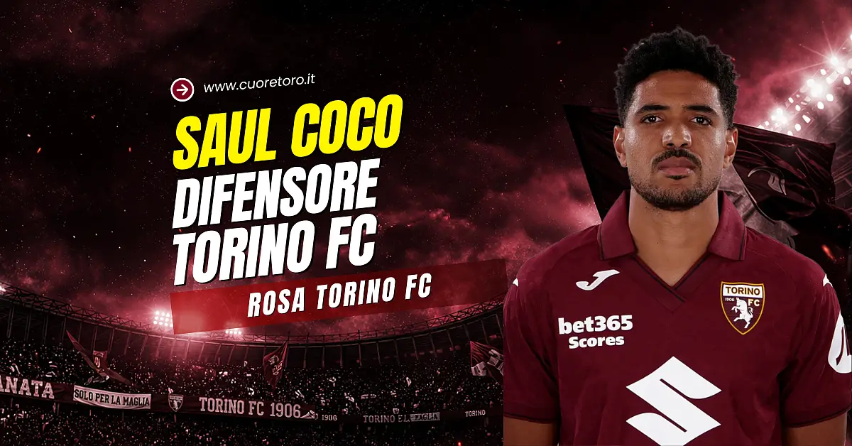 Saul Coco, difensore del Torino Fc - schede, news