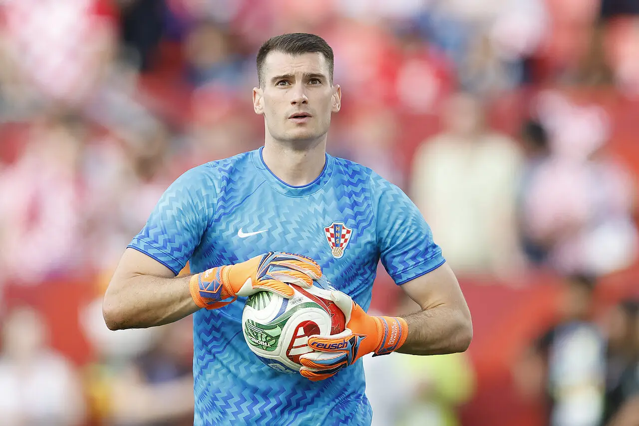 Dominik Livakovic ai Mondiali con la maglia della Croazia