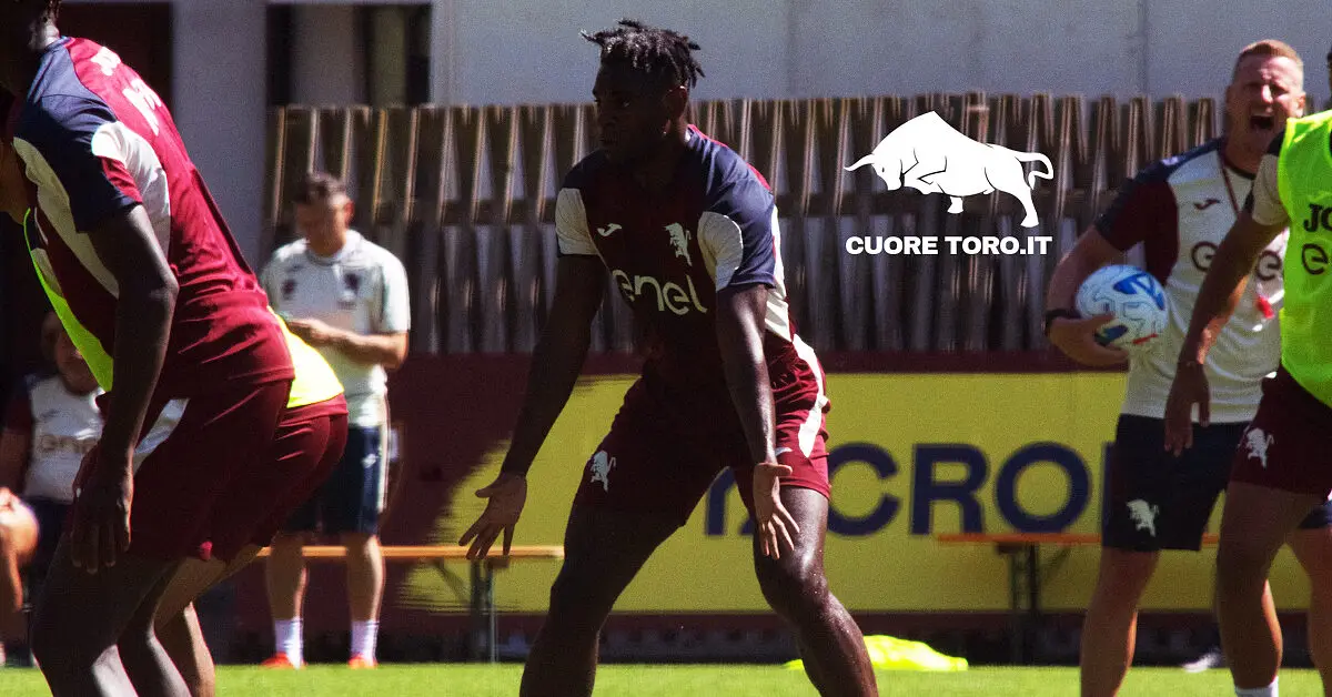 Duvan Zapata, allenamento a Pinzolo