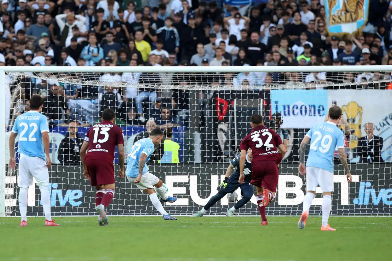 Lazio Torino, il rigore di Cataldi del 3-3