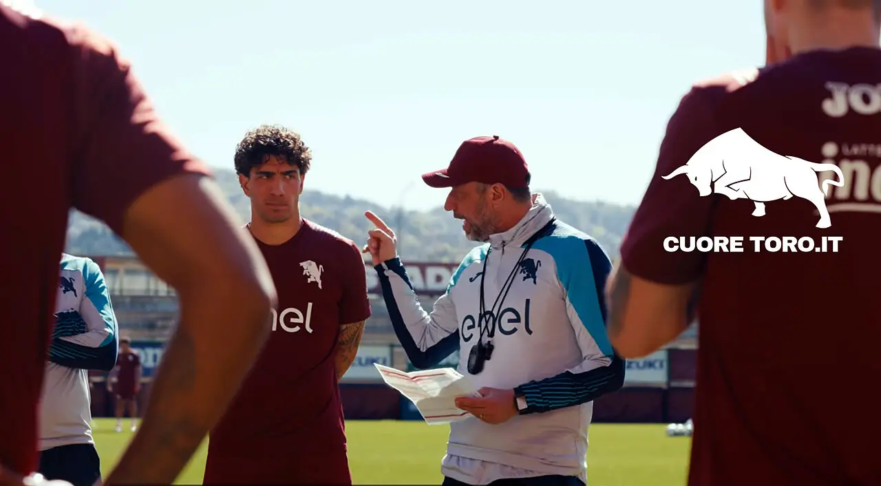 Roberto D'Aversa, allenamento al Filadelfia - Torino