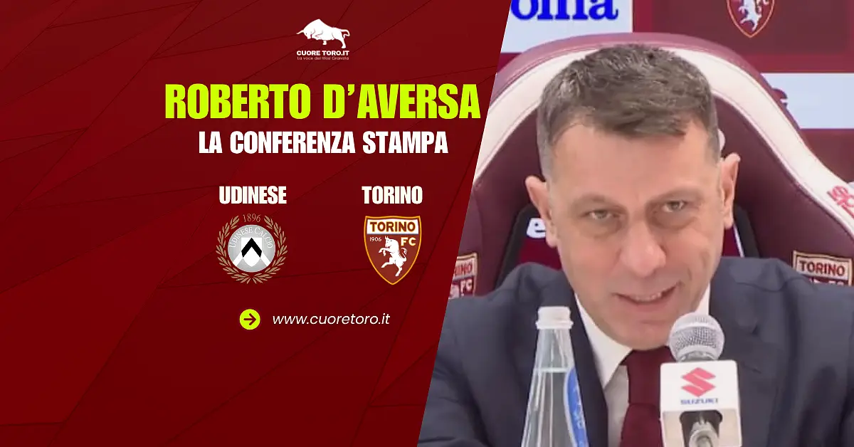 Udinese Torino, D'Aversa in conferenza stampa