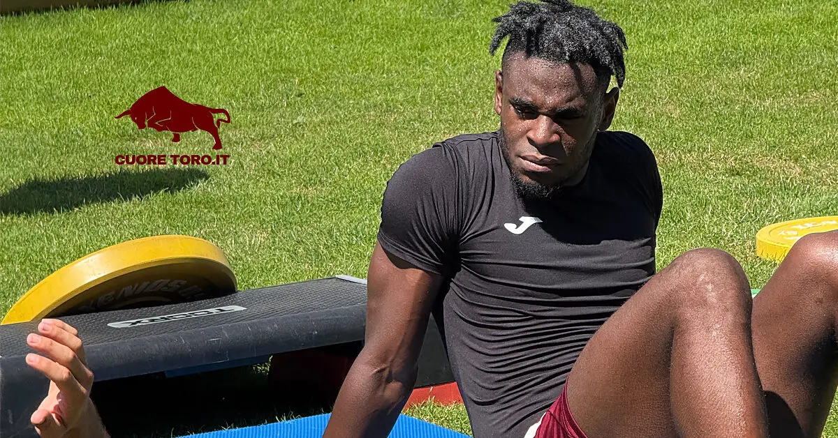 Duvan Zapata nel ritiro estivo di Pinzolo