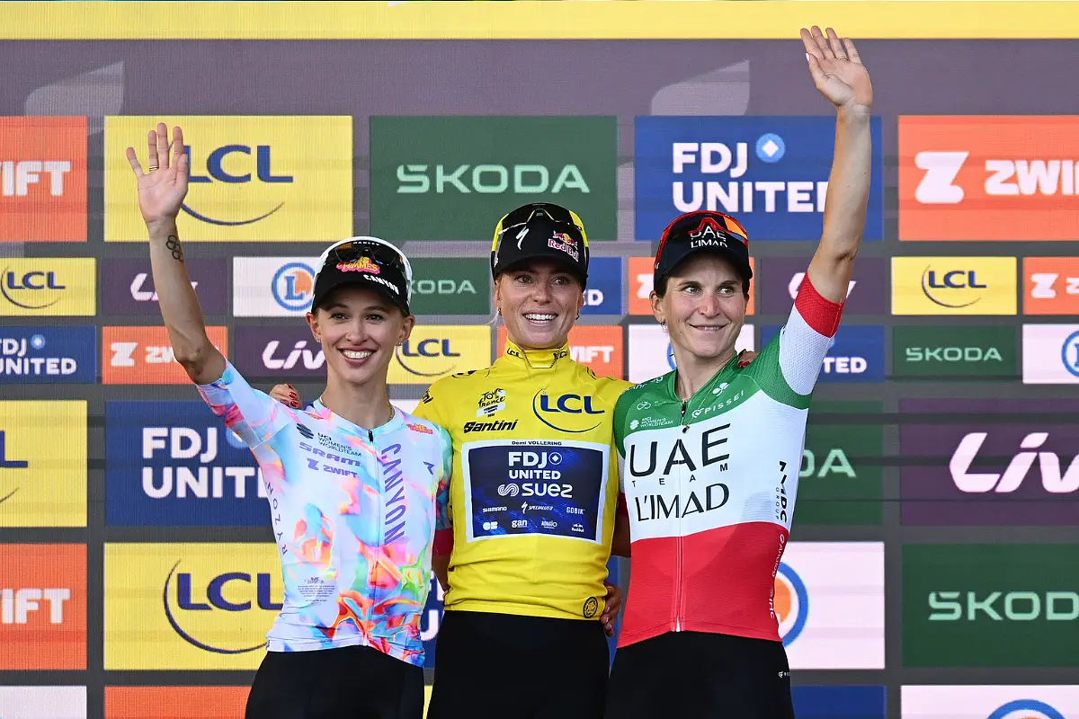 Il podio del Tour de France Femmes 2026 ©Getty Sport