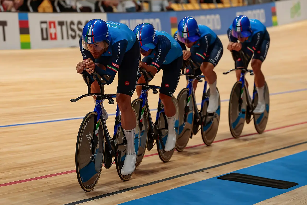 Il quartetto maschile ai mondiali di Shanghai 2026 ©FCI
