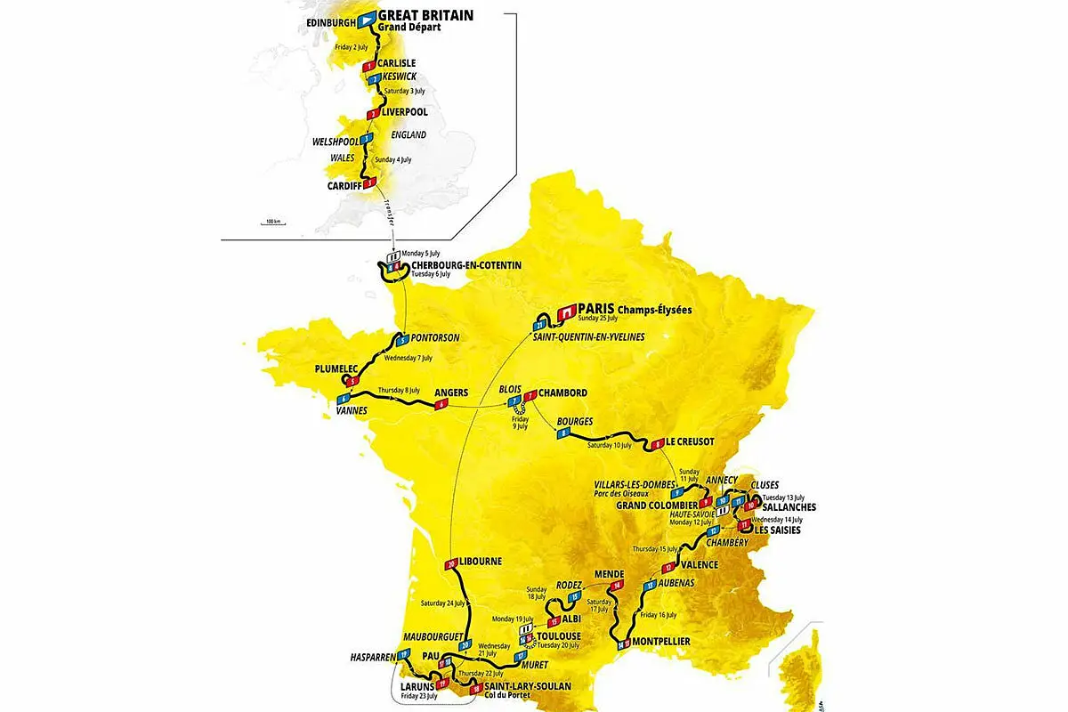Tour de France 2027 - Planimetria