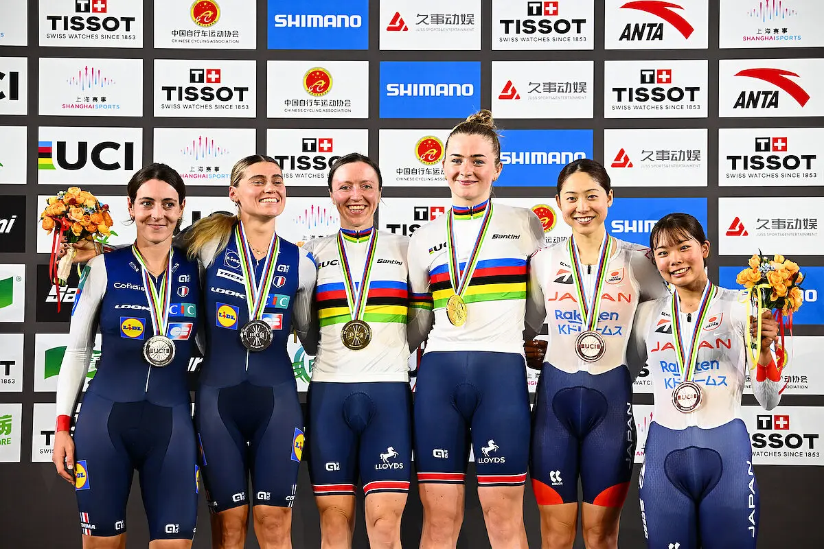 La coppia britannica vincitrice nella madison ai Mondiali si Shanghai 2026 ©SWpix