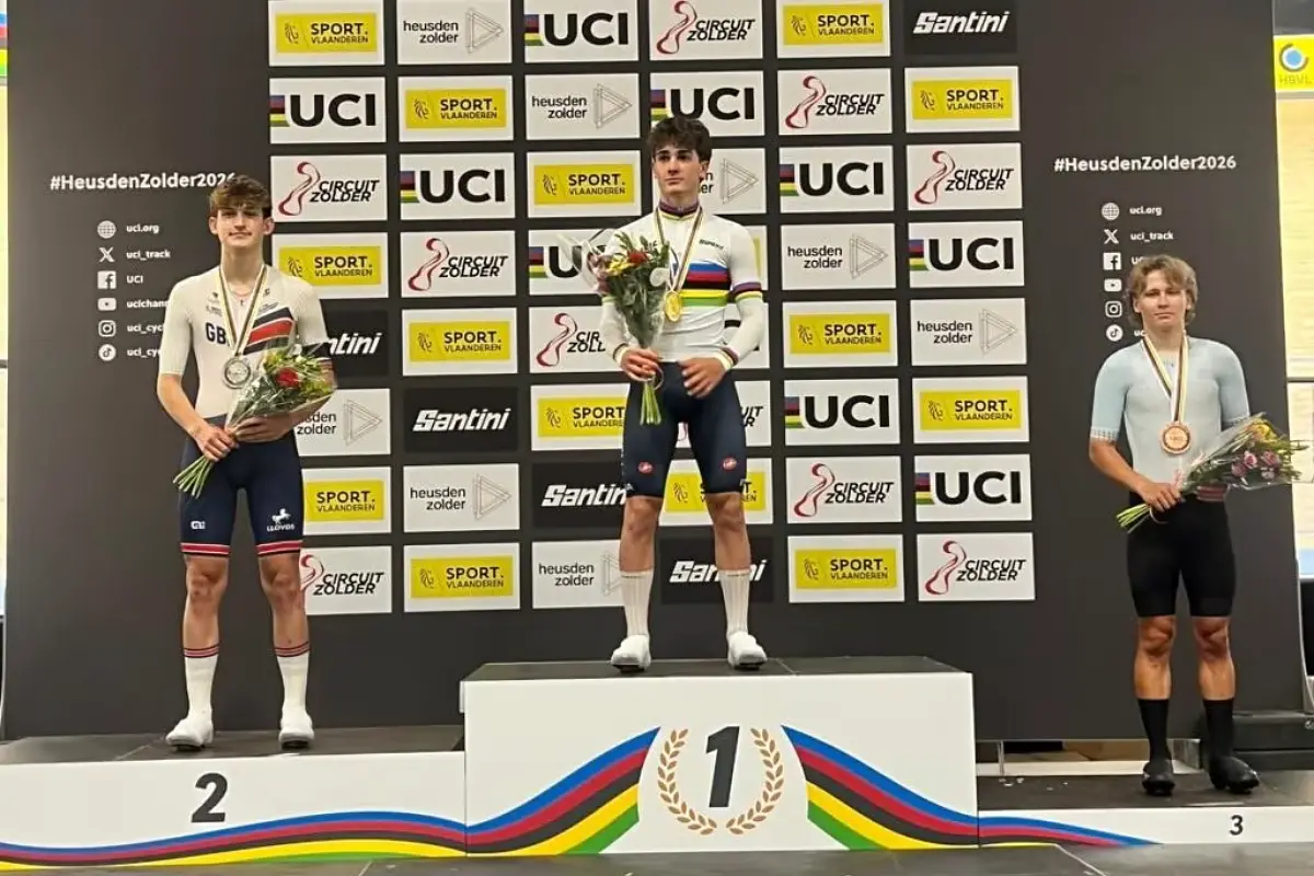 Jacopo Vendramin oro nell'Eliminazione ai mondiali su pista juniores ©FCI