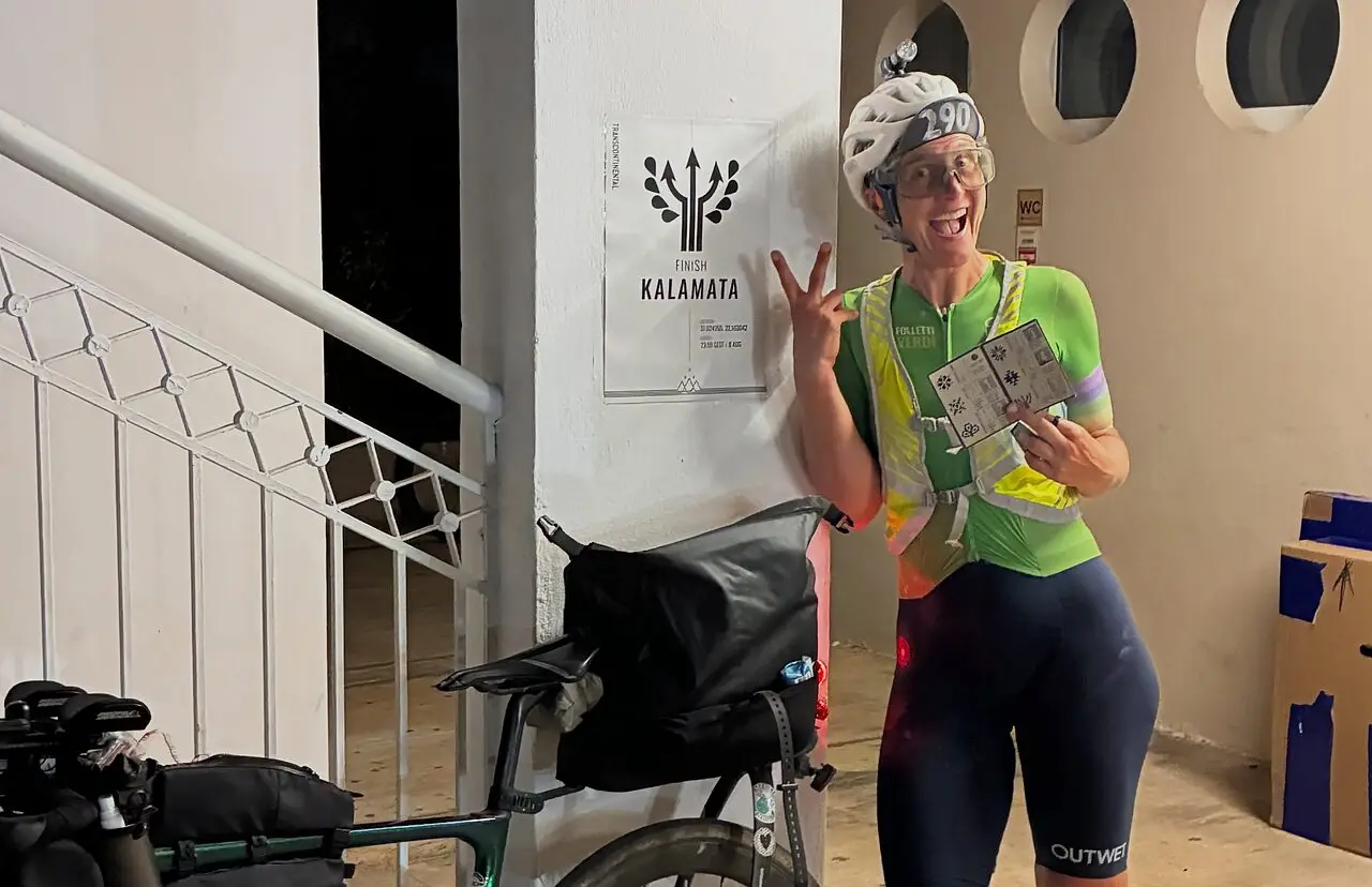 L’arrivo della Transcontinental 2026 © Sarah Cinquini via Facebook
