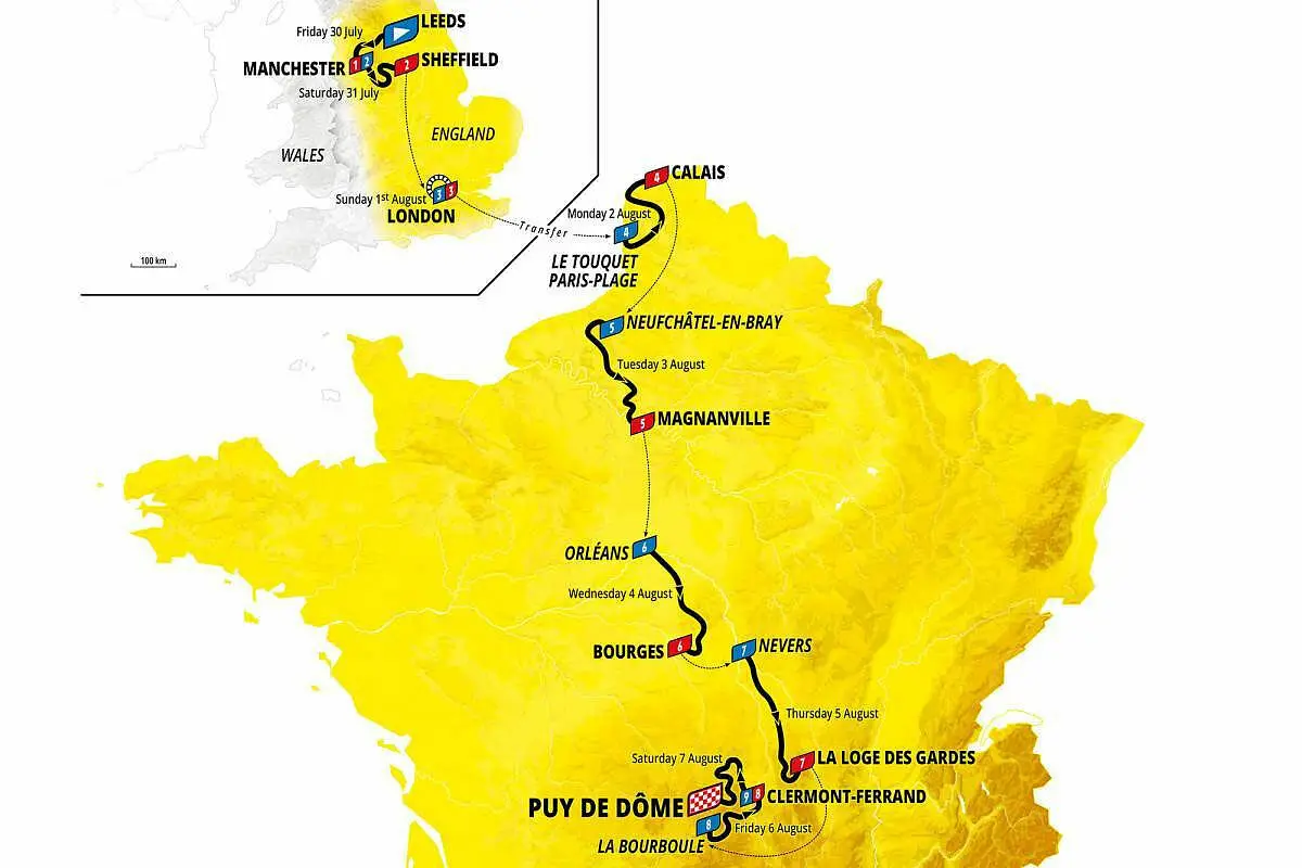 Tour de France Femmes 2027 - Planimetria
