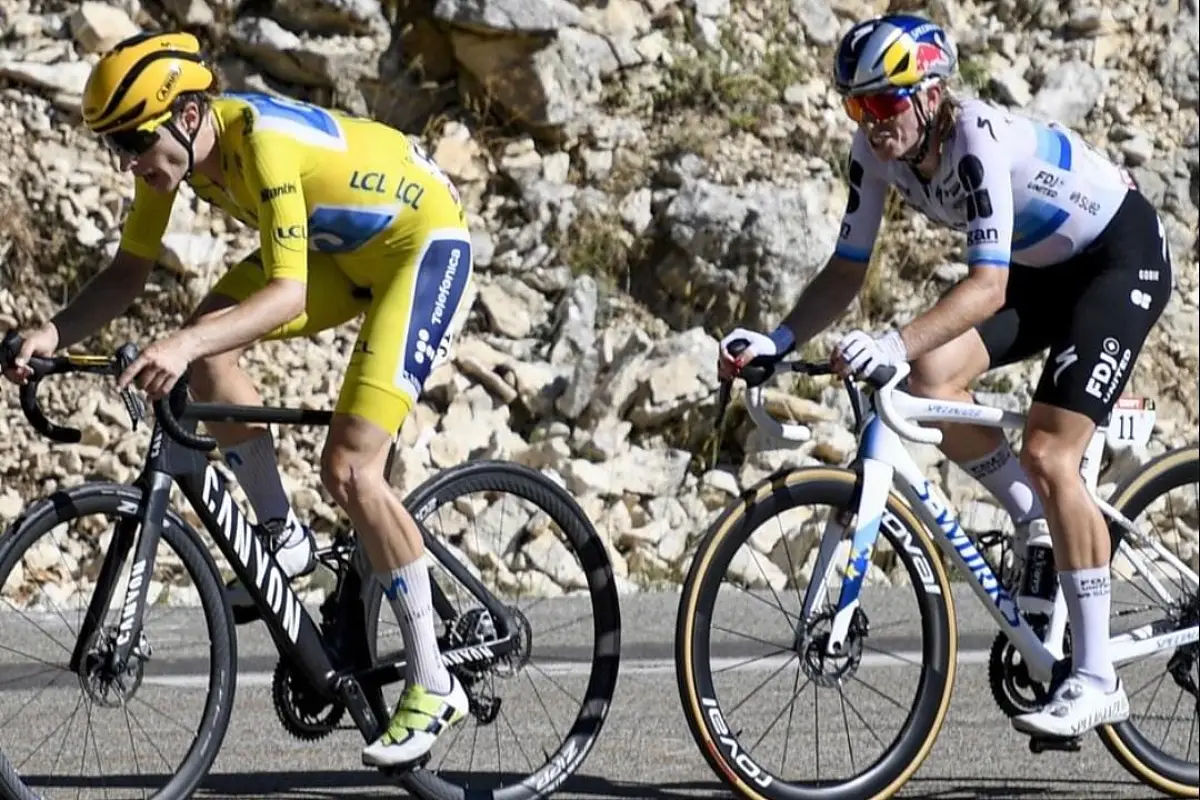 Reusser e Vollering sul Mont Ventoux ©Movistar Team/Sprint Cycling