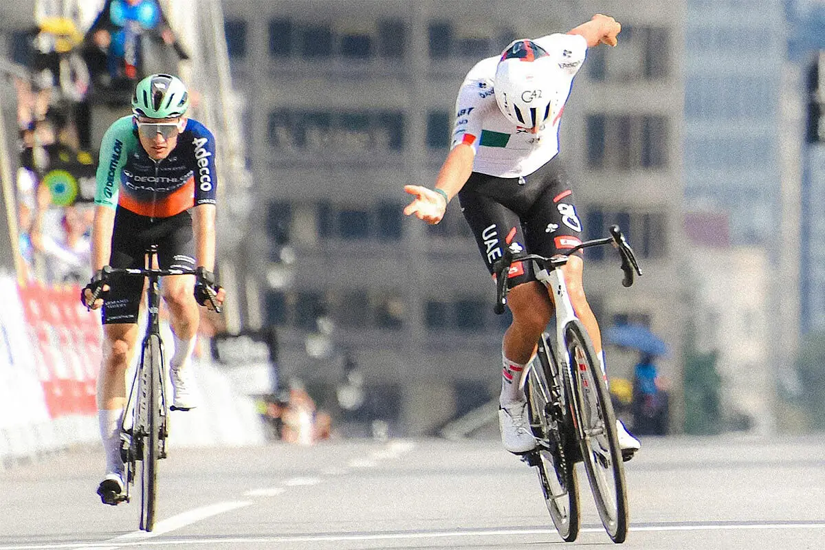 L'arrivo del GP di Montréal con Paul Seixas battuto da Isaac Del Toro © GP Montréal