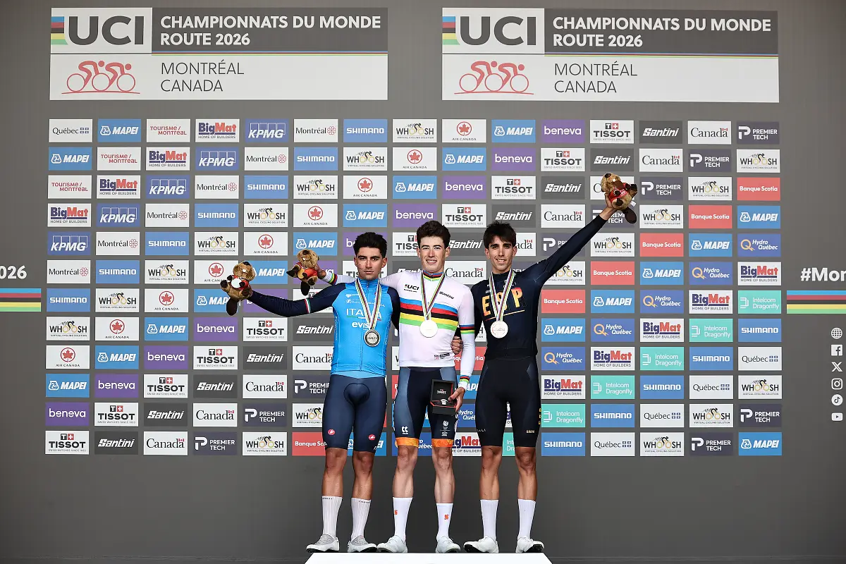 Il podio del mondiale U23 a cronometro ©UCI Cycling (Foto SWPix)