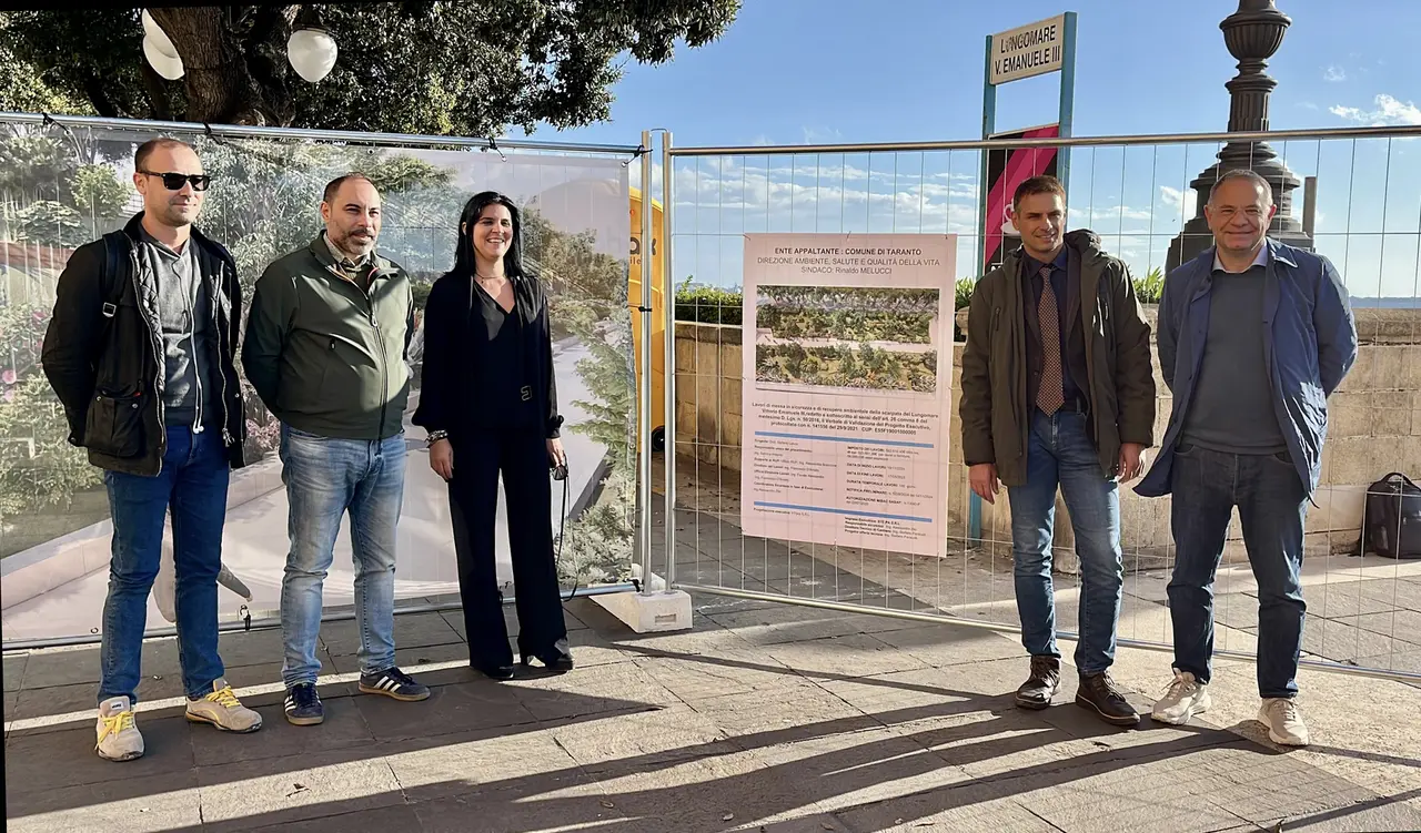 Inizia la riqualificazione della scarpata del Lungomare di Taranto