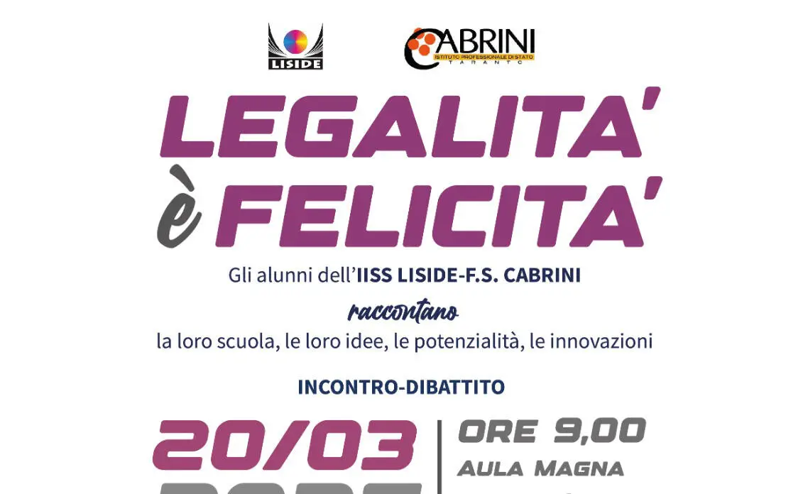 Legalità e felicità al Liside-Cabrini