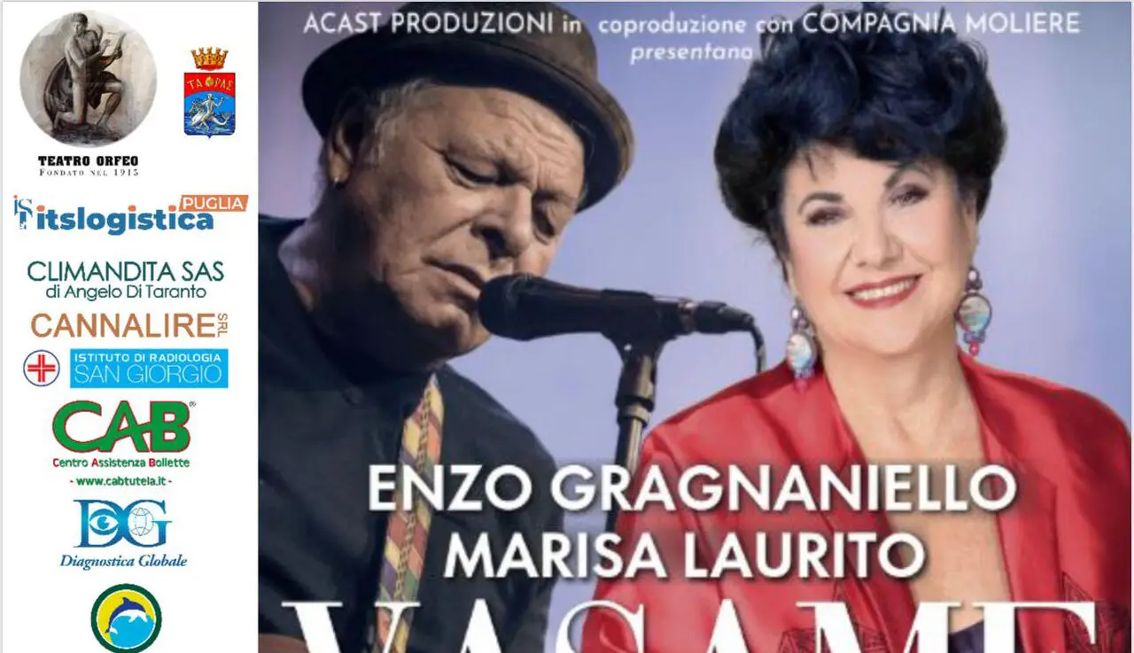 Enzo Gragnaniello e Marisa Laurito al Teatro Orfeo