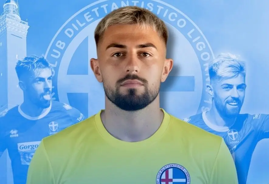 Dardan Vuthaj con la maglia del Ligorna