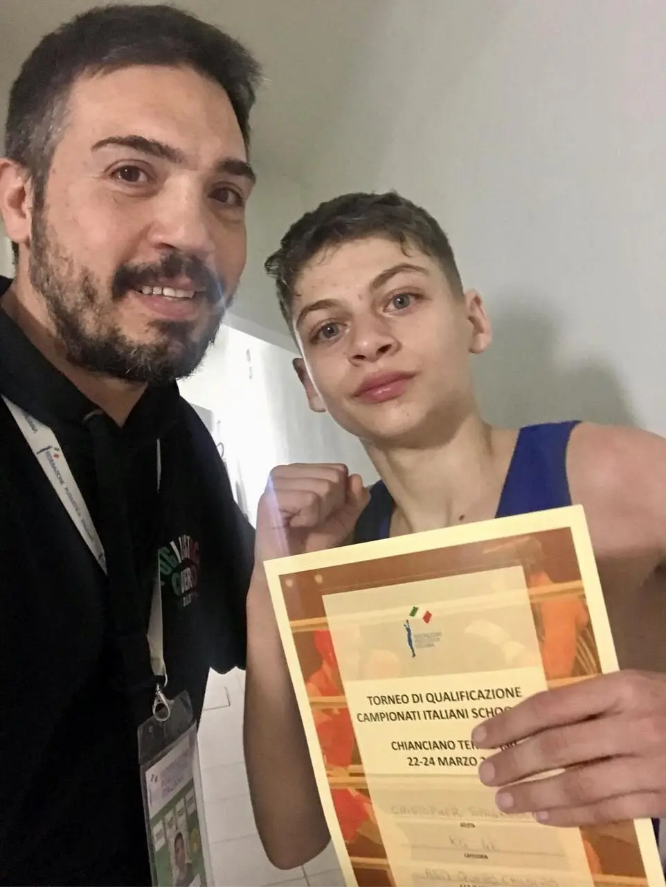 Cataldo Quero con Christopher Spagnuolo