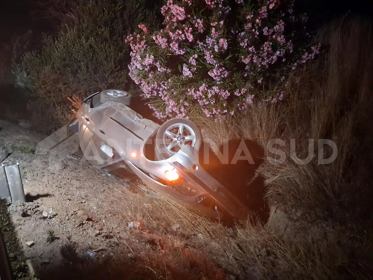 Incidente nella notte sulla SS7 a Taranto (foto Francesco Manfuso)