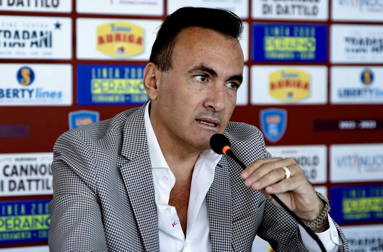 Valerio Antonini, presidente del Trapani (foto Tele Sud)