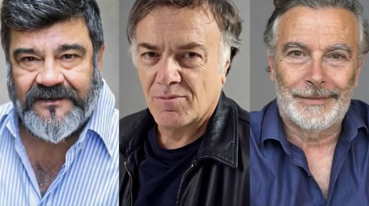 Da sx: Francesco Pannofino, Francesco Acquaroli e Paolo Sassanelli
