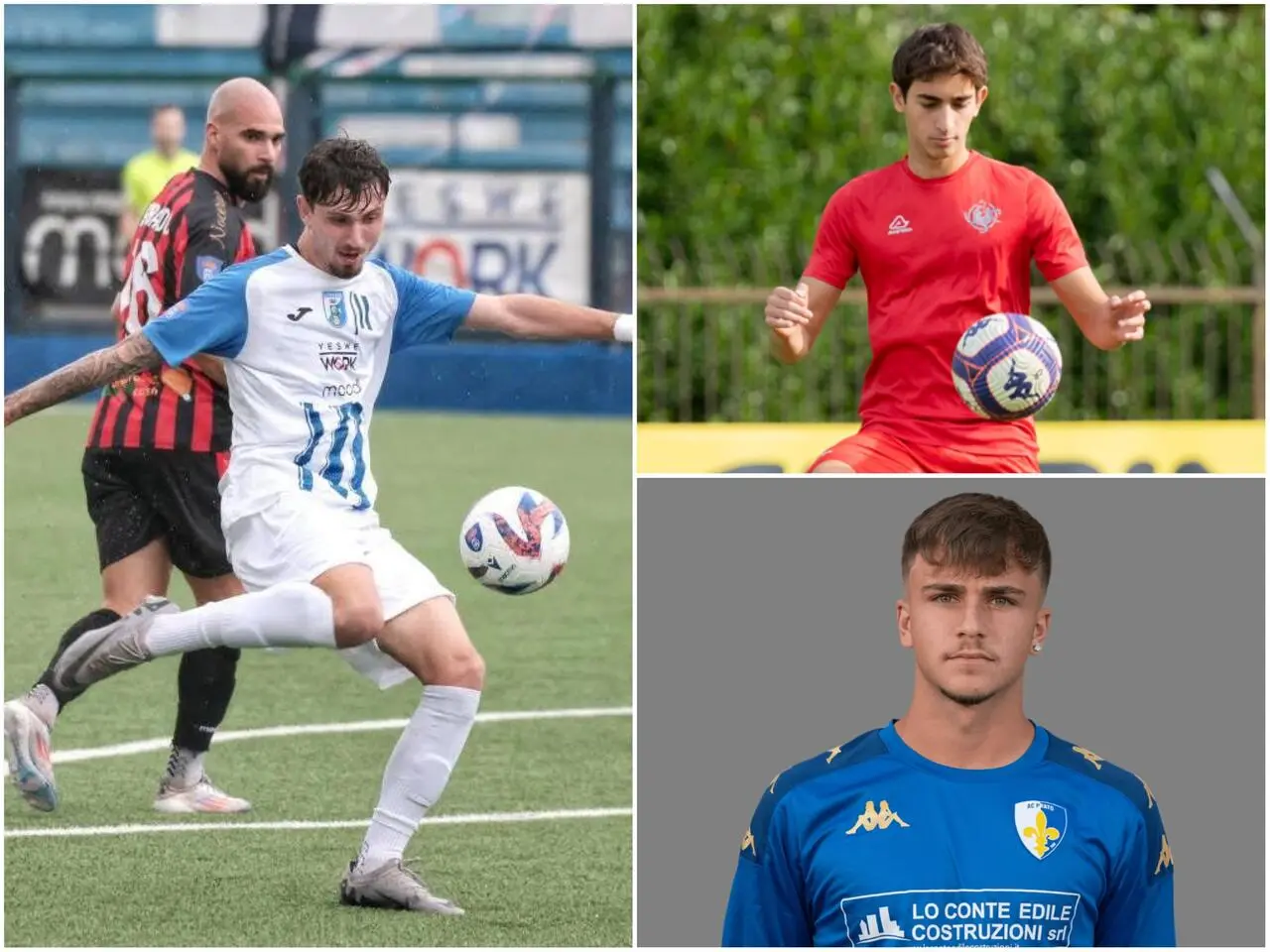 A sx: Alessandro Mauriello. A dx: Loukas Mavrommatis (in alto), Simone Lambiase (in basso)