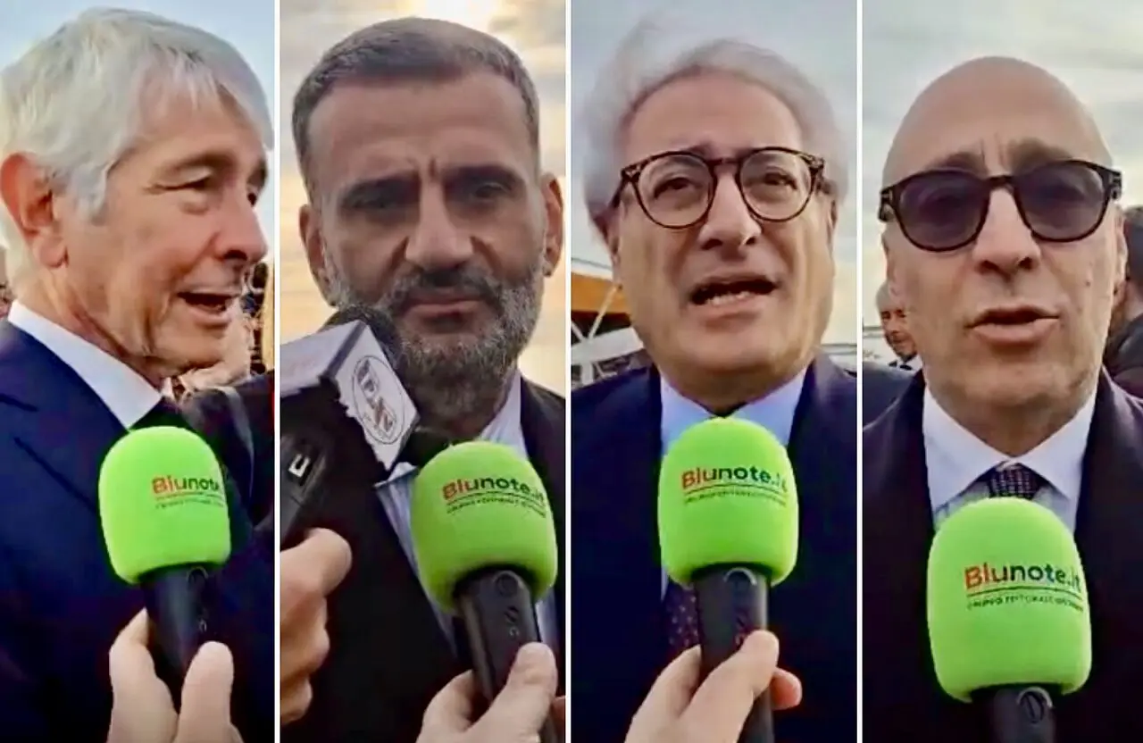 Da sx: Andrea Abodi, Antonio Decaro, Massimo Ferrarese, Piero Bitetti