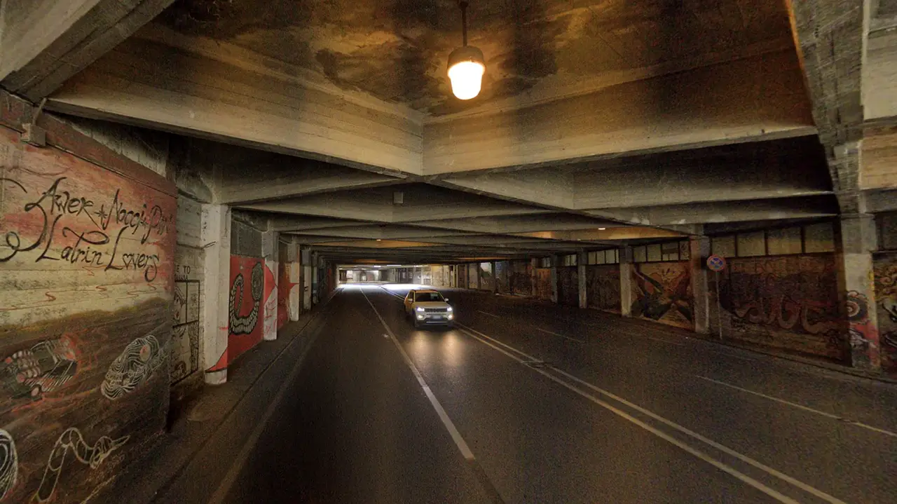 Il sottopasso di via Dante