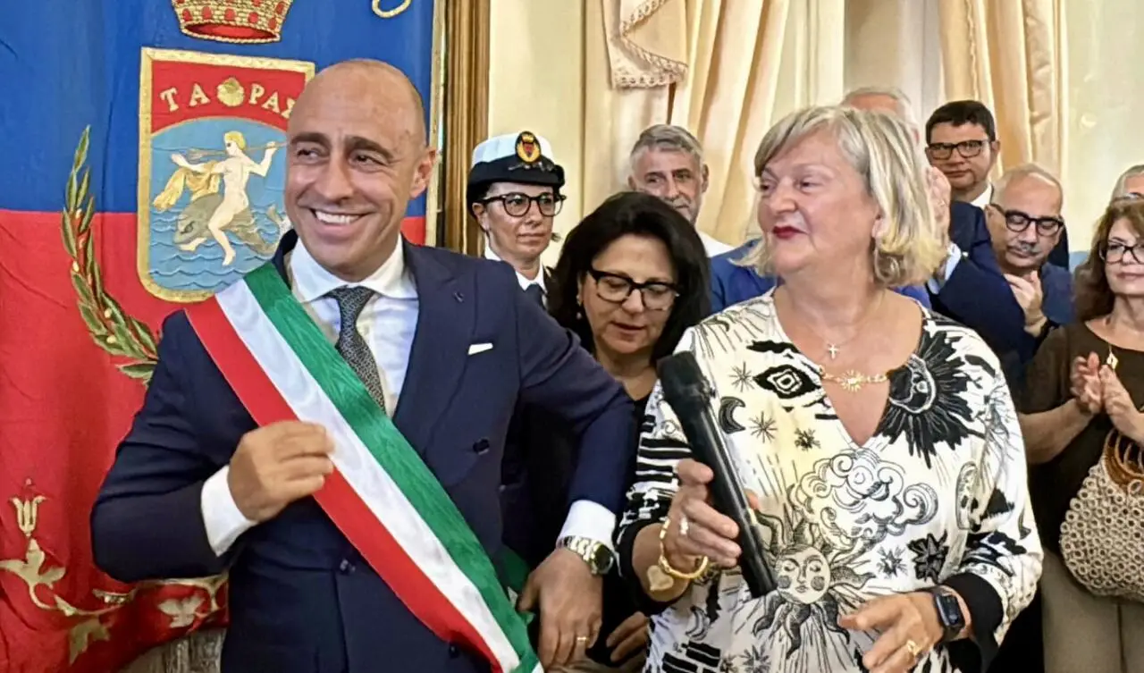Piero Bitetti con la commissaria Giuliana Perrotta