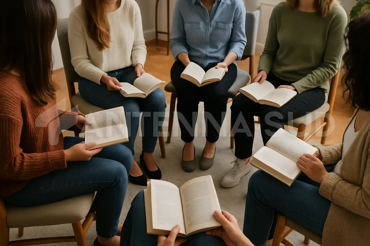 Gruppo di lettura (foto AI: Todaro/AntennaSud)