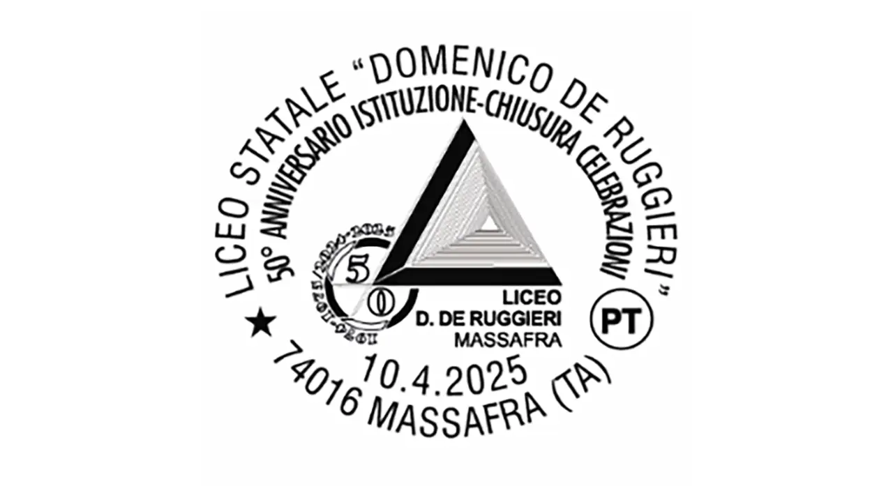 Massafra, annullo speciale di Poste Italiane per i 50 anni del Liceo De Ruggieri
