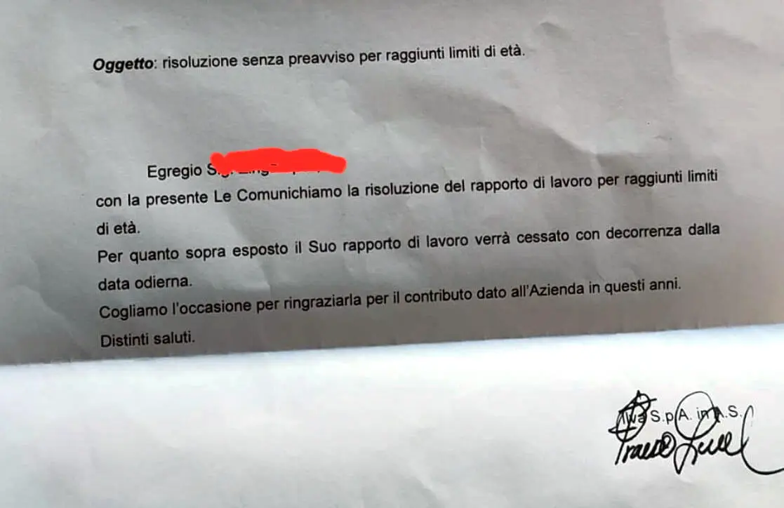 Ex Ilva: Cinque licenziamenti per sopraggiunti requisiti età pensionabile