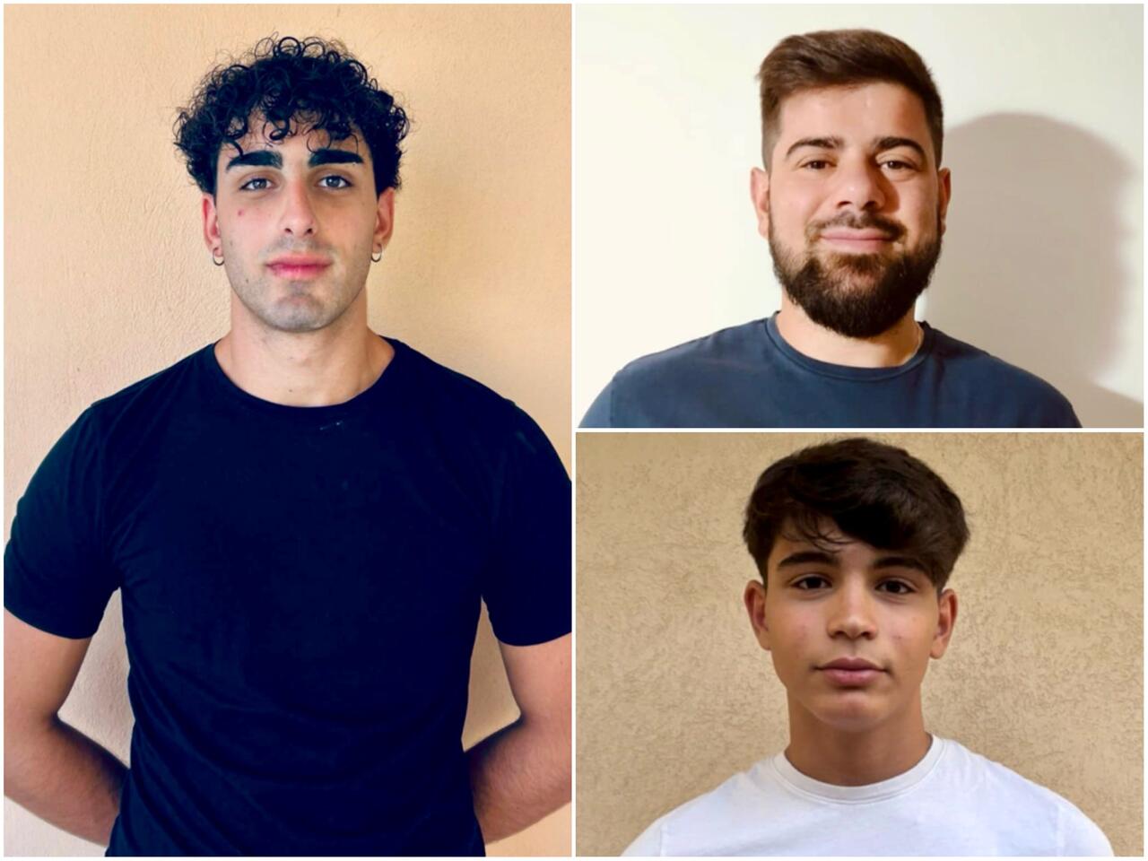 Da sx in senso orario: Nunzio Disabato, Alessandro Argentino, Lorenzo Lupo