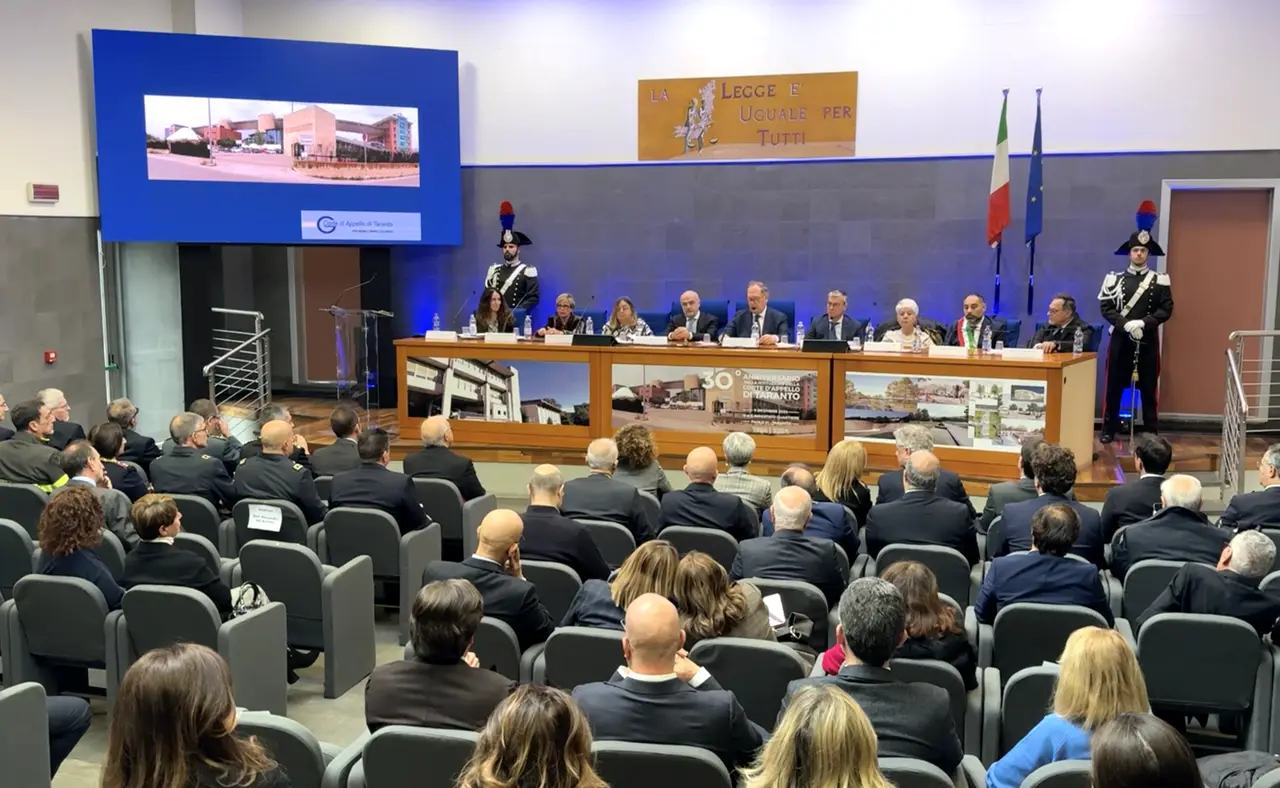 La Corte d'Appello di Taranto celebra 30 anni di attività (foto Todaro/AntennaSud)