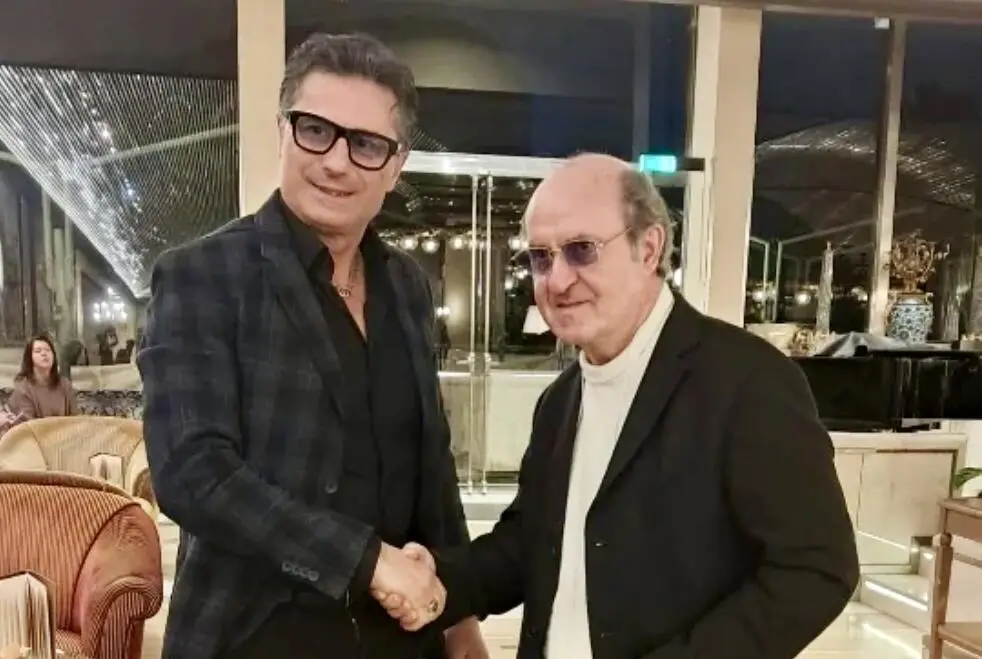 Rubino, presidente del Massafra, con Giovanni Di Stefano