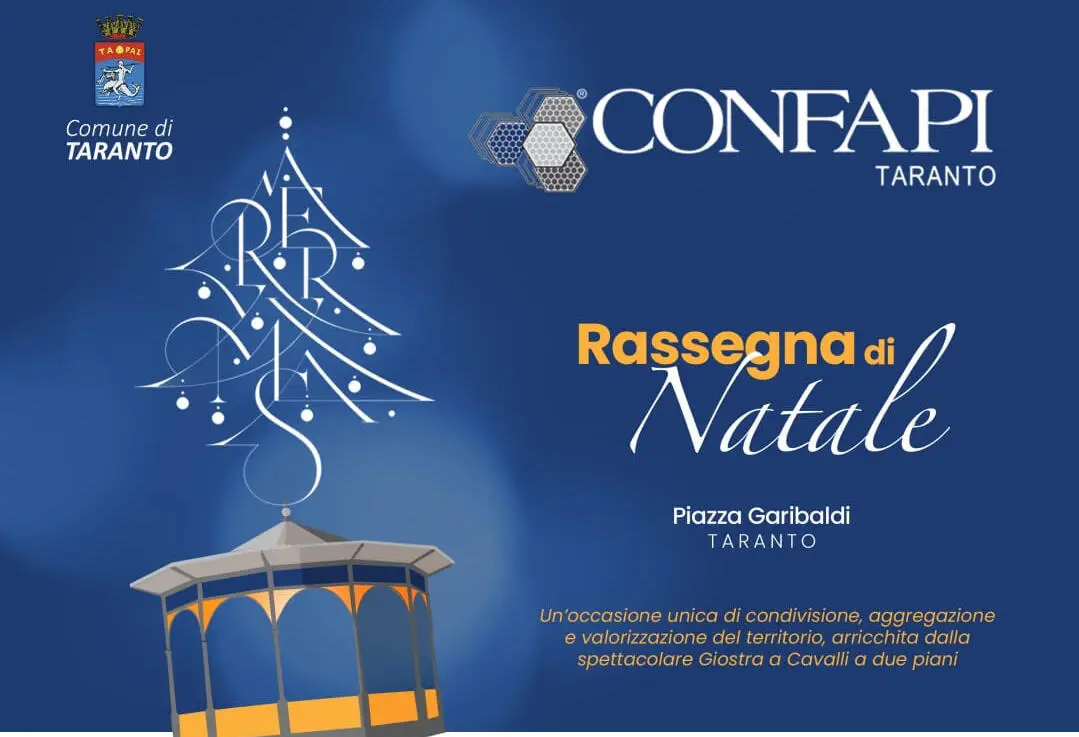 Confapi Taranto trasforma Piazza Garibaldi in un parco natalizio