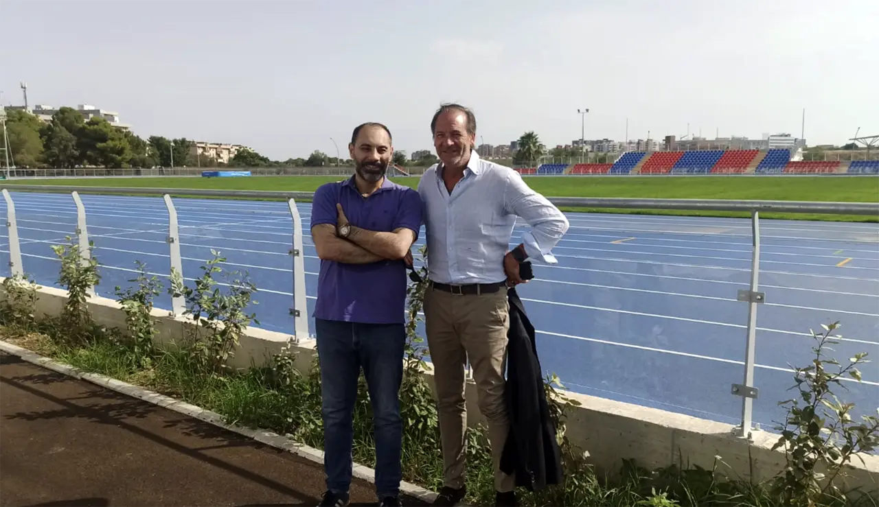 Rinaldo Melucci e Stefano Mei allo Stadio "Valente" di Taranto