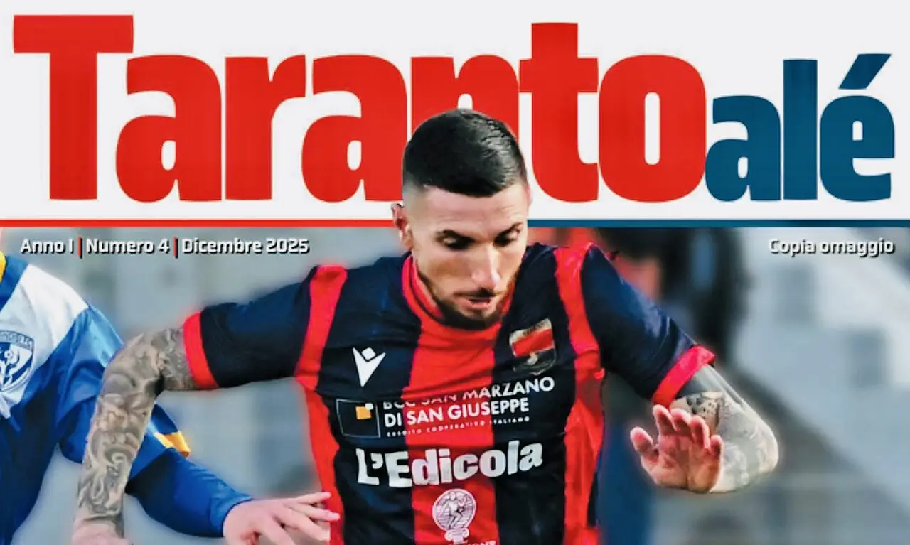La copertina del numero di dicembre di Taranto Alé