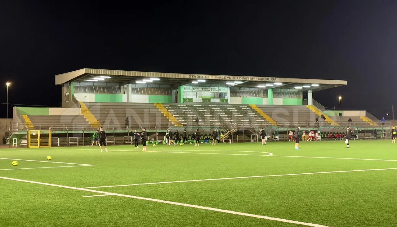 Lo stadio Dimitri di Manduria (foto Todaro/AntennaSud)
