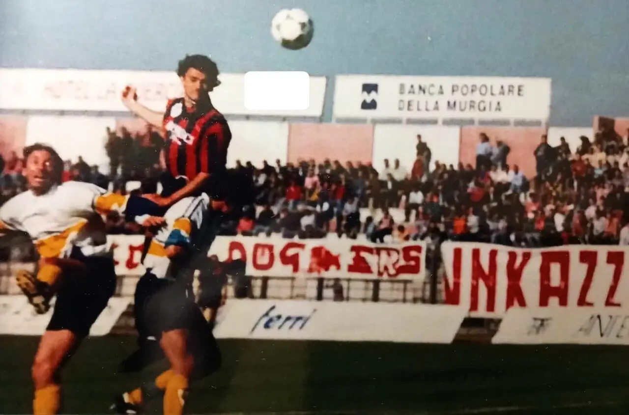 Uno stacco imperioso di Mazzarano in Altamura-Taranto del 6 giugno 1995