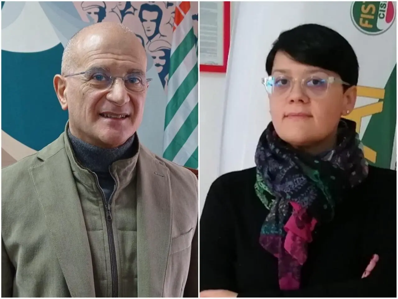Gianfranco Solazzo, segretario generale Cisl Taranto Brindisi, e Annarita Sanseverino, responsabile territoriale Coordinamento Donne Cisl
