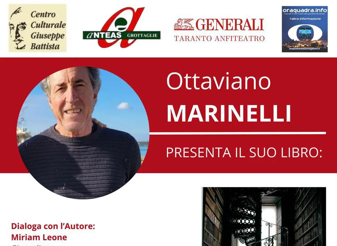 Ottaviano Marinelli presenta “Monologhi. Prose & Versi” alla Biblioteca di Grottaglie
