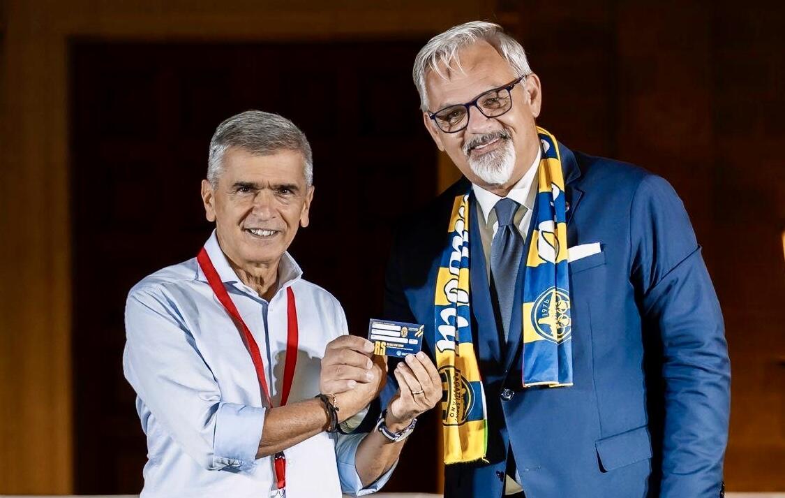 Il presidente Pino con il sindaco Lopomo