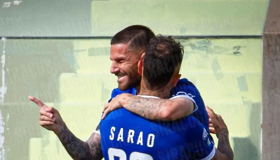 L'esultanza di Russotto (foto Simona Amato)